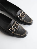 1990s PRADA BLACK FLATS SHOES SIZE 37,5