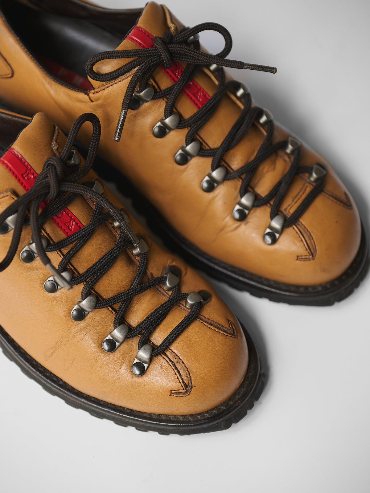1990s PRADA SPORT BROWN " SPORT " HIKING BOOTS SHOES