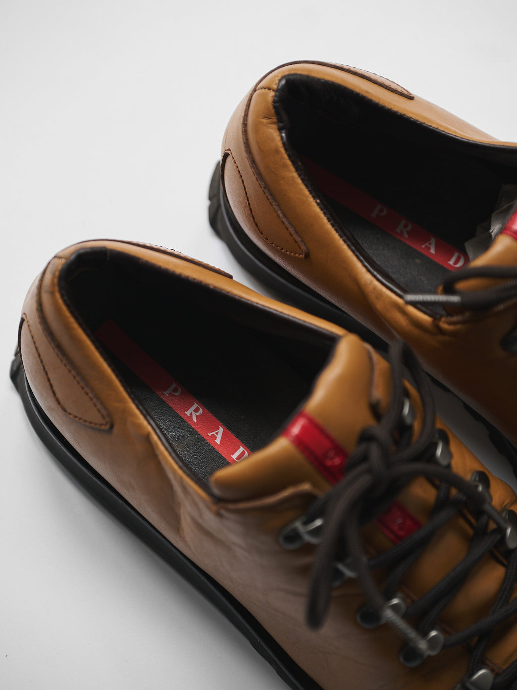 1990s PRADA SPORT BROWN " SPORT " HIKING BOOTS SHOES