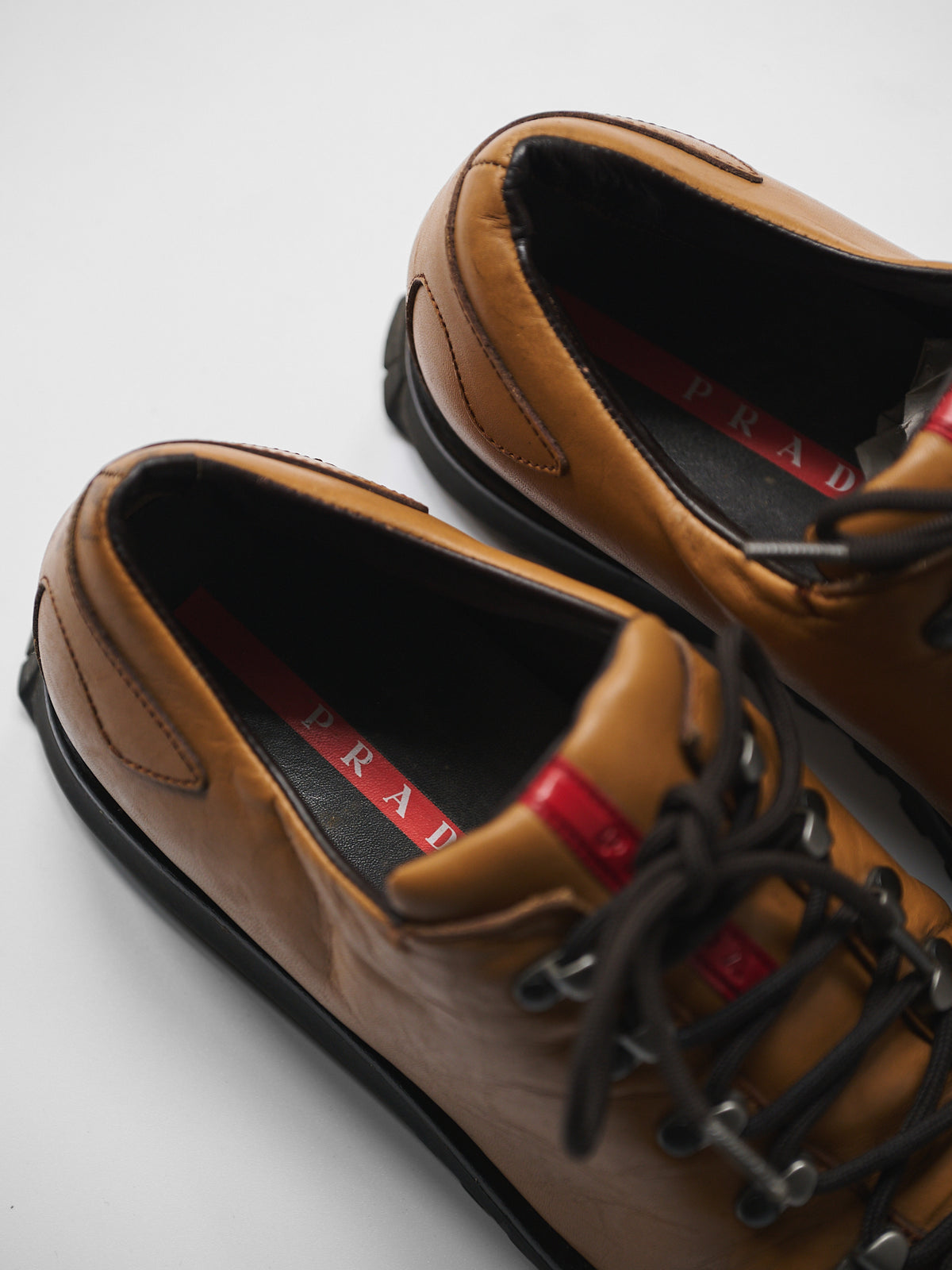 1990s PRADA SPORT BROWN " SPORT " HIKING BOOTS SHOES