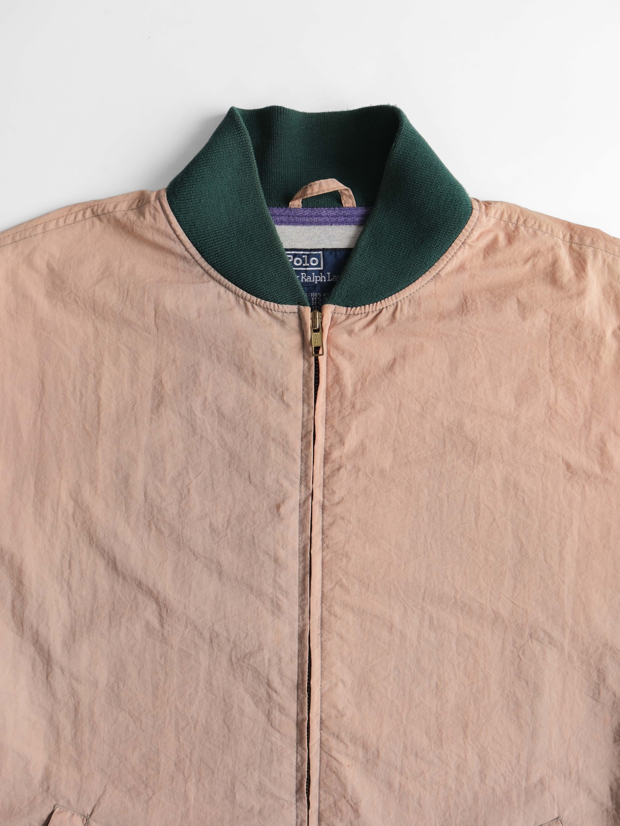 1990s RALPH LAUREN BEIGE POLO/ BOMBER JACKET