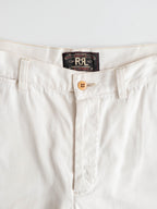 1990s RALPH LAUREN WHITE DOUBLE RL SHORTS