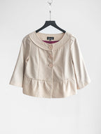 1990s RYKIEL  POLKA DOTS CREAM SONIA JACKET