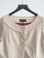 1990s RYKIEL  POLKA DOTS CREAM SONIA JACKET