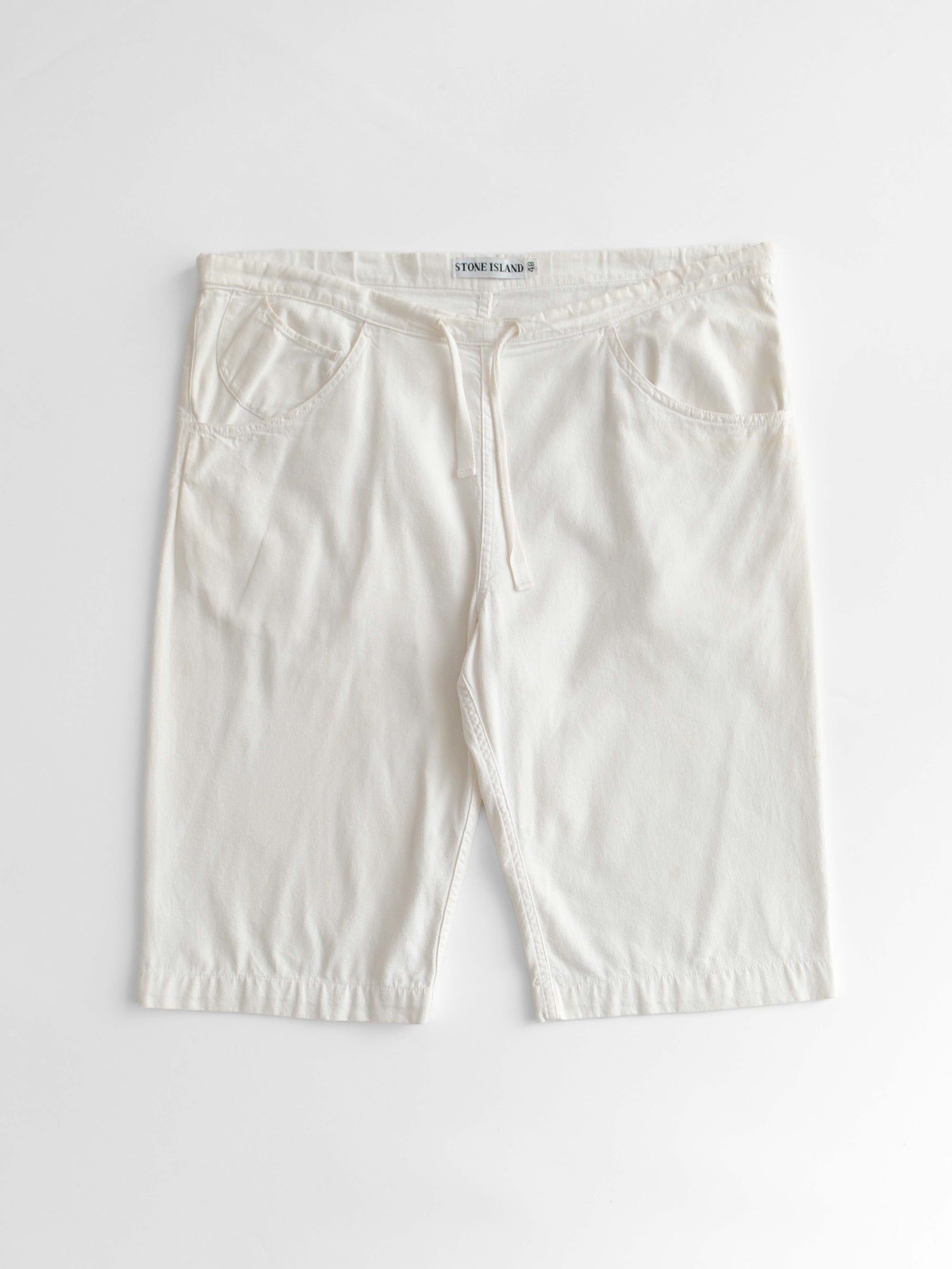 1990s STONE ISLAND WHITE SHORTS