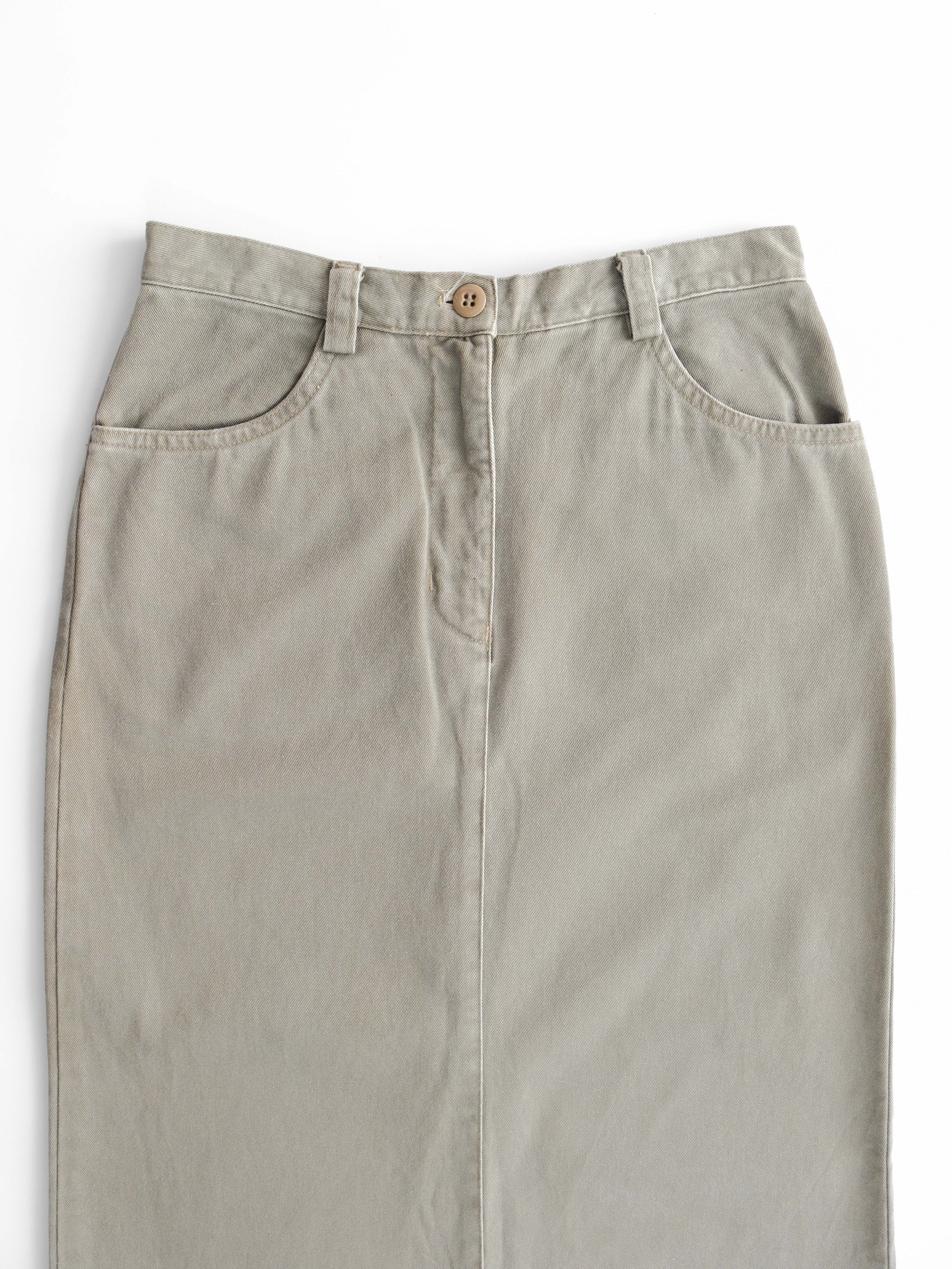 1990s STUSSY GREEN KHAKI SKIRT PANTS