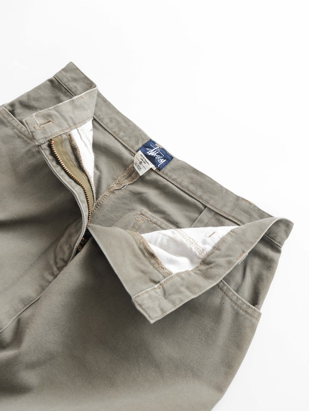1990s STUSSY GREEN KHAKI SKIRT PANTS