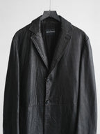 2000s ARMANI BLACK EMPORIO/ LEATHER COAT