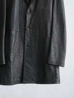 2000s ARMANI BLACK EMPORIO/ LEATHER COAT