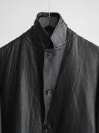 2000s ARMANI BLACK EMPORIO/ LEATHER COAT