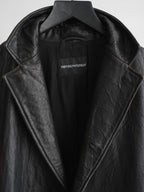 2000s ARMANI BLACK EMPORIO/ LEATHER COAT