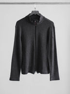 2000s ARMANI CROCHET / KNIT GREY JEANS/ SWEATSHIRT JACKET