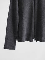 2000s ARMANI CROCHET / KNIT GREY JEANS/ SWEATSHIRT JACKET