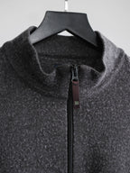 2000s ARMANI CROCHET / KNIT GREY JEANS/ SWEATSHIRT JACKET