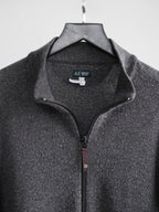 2000s ARMANI CROCHET / KNIT GREY JEANS/ SWEATSHIRT JACKET