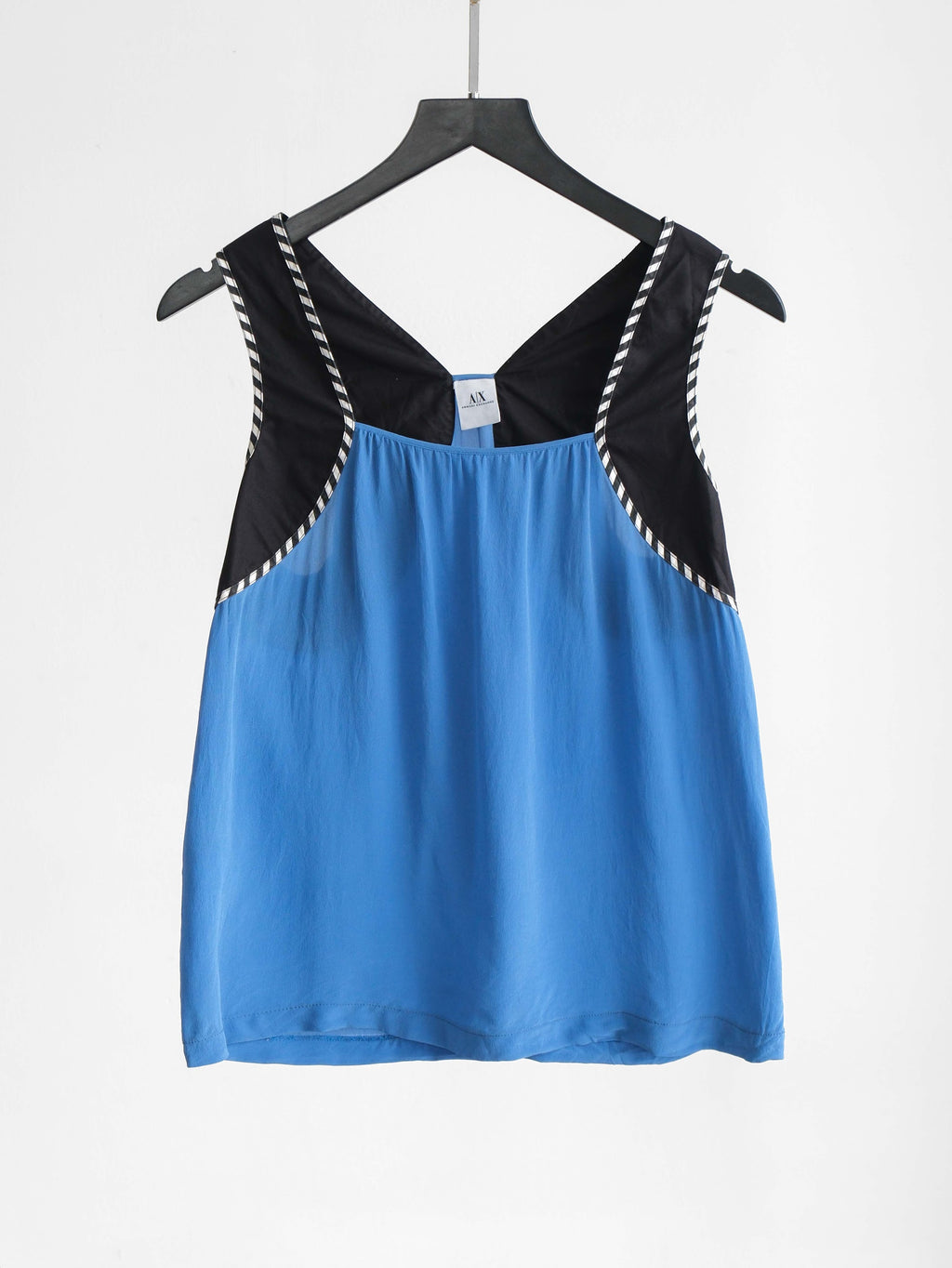 2000s ARMANI EXCHANGE BLUE SILK TANK TOP