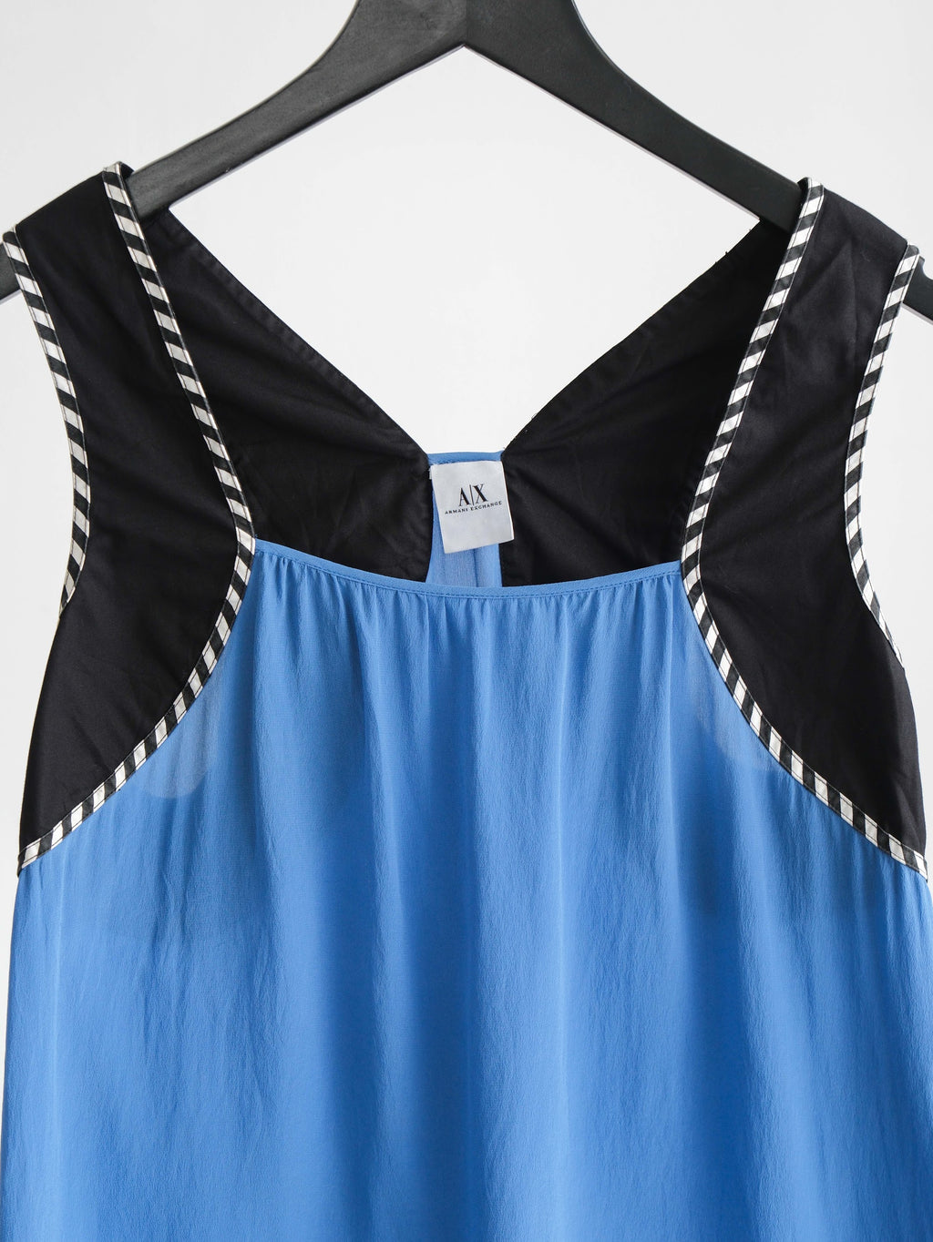 2000s ARMANI EXCHANGE BLUE SILK TANK TOP