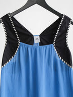 2000s ARMANI EXCHANGE BLUE SILK TANK TOP