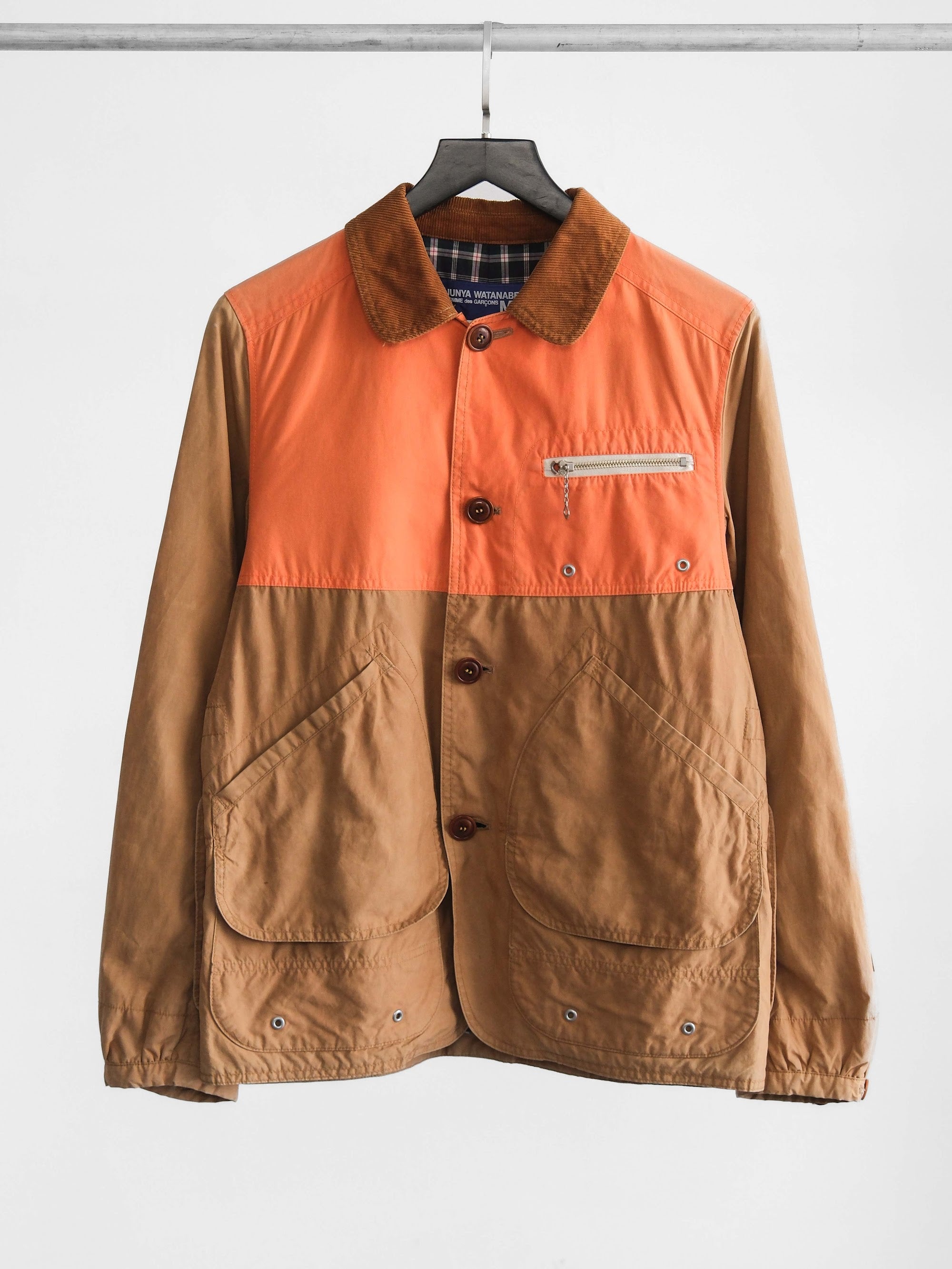 2000s CDG PATCHWORK BEIGE JUNYA WATANABE/ CORDUROY NECK JACKET