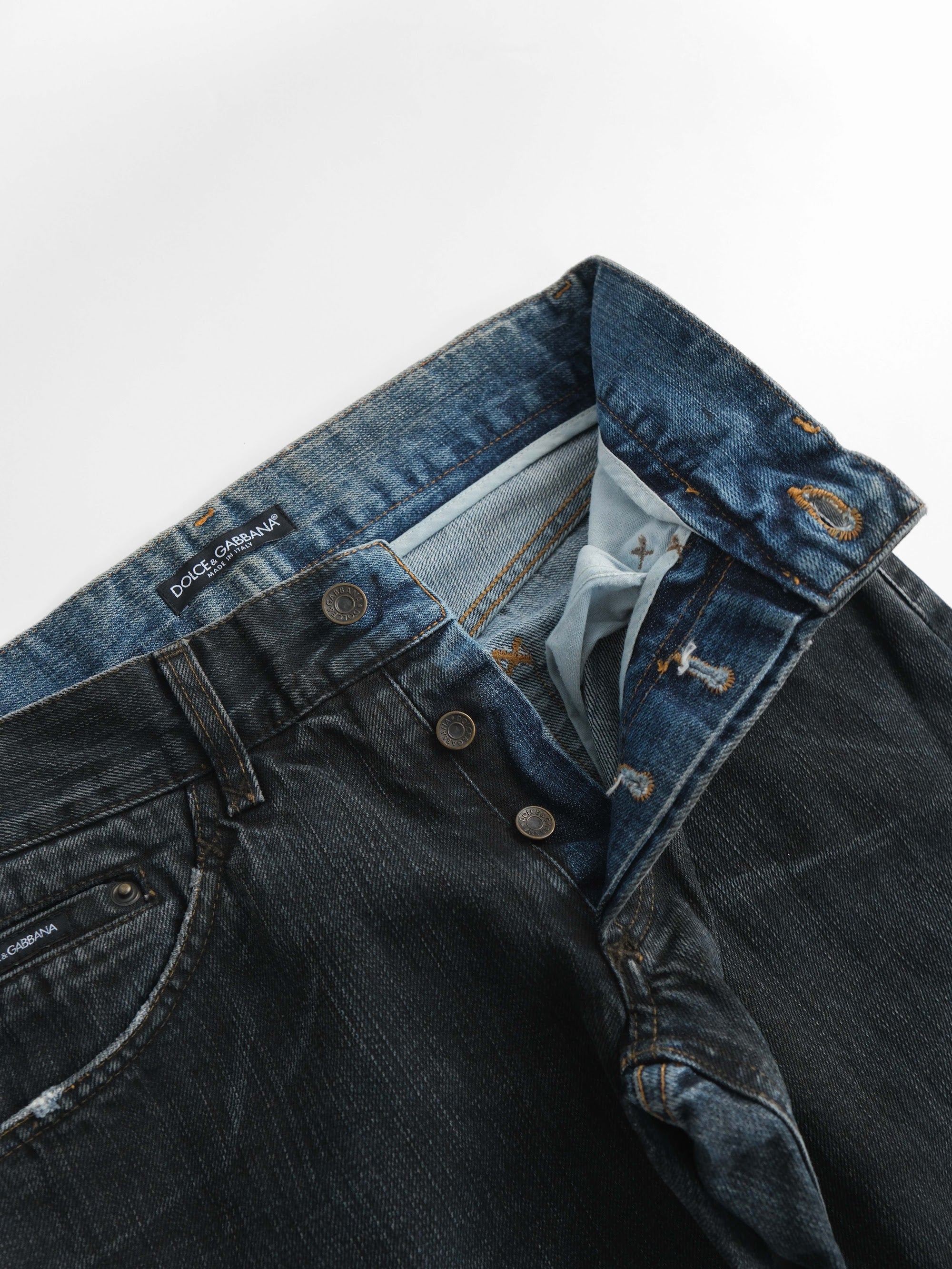 2000s DOLCE&GABBANA BLACK WASH JEANS