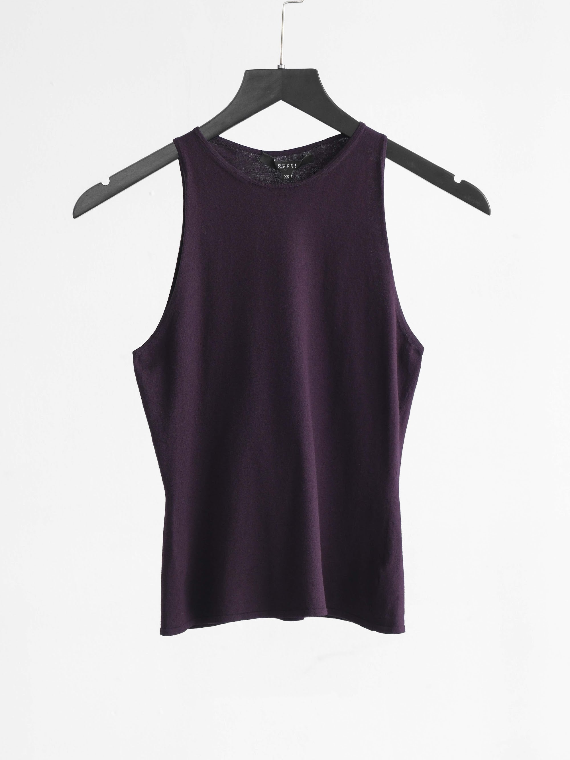 2000s GUCCI BROWN BY TOMFORD CASHMERE TANK TOP