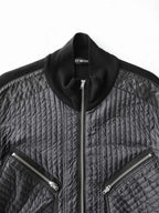 2000s ISSEY MIYAKE PATCHWORK BLACK JACKET