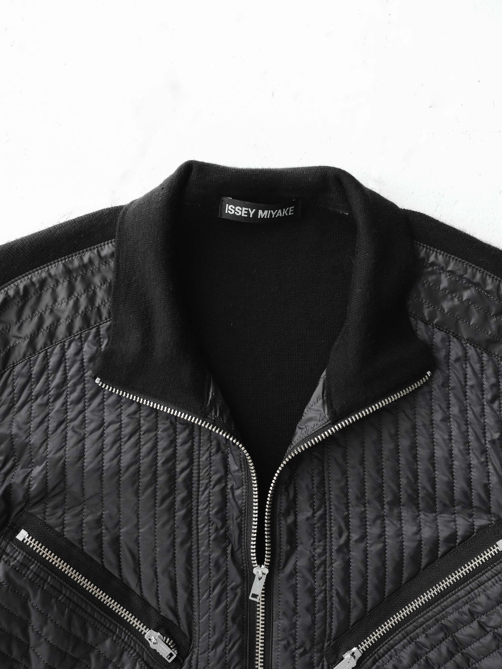 2000s ISSEY MIYAKE PATCHWORK BLACK JACKET