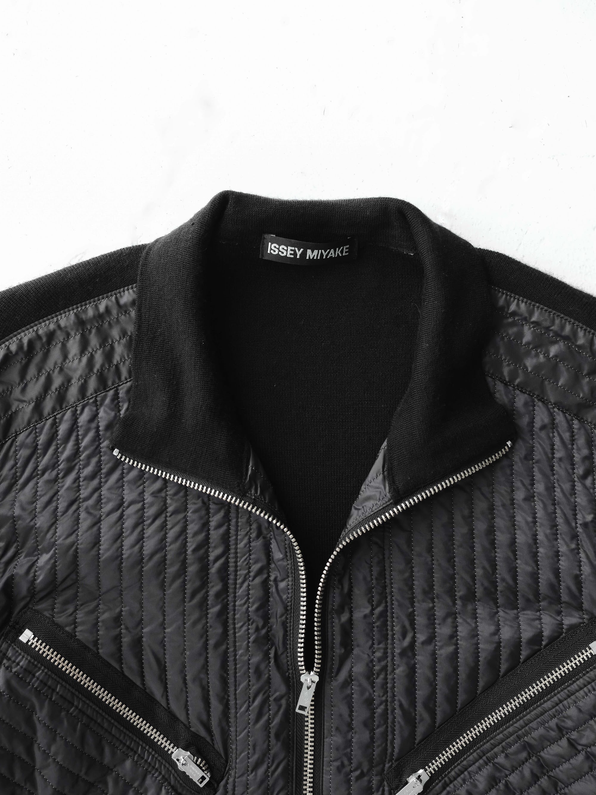 2000s ISSEY MIYAKE PATCHWORK BLACK JACKET