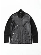 2000s ISSEY MIYAKE PATCHWORK BLACK JACKET