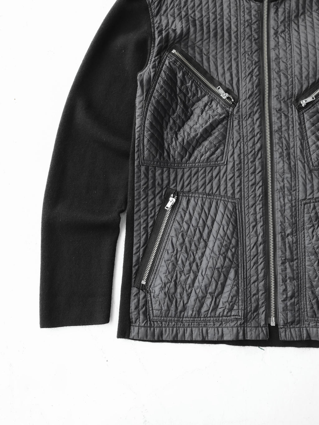 2000s ISSEY MIYAKE PATCHWORK BLACK JACKET