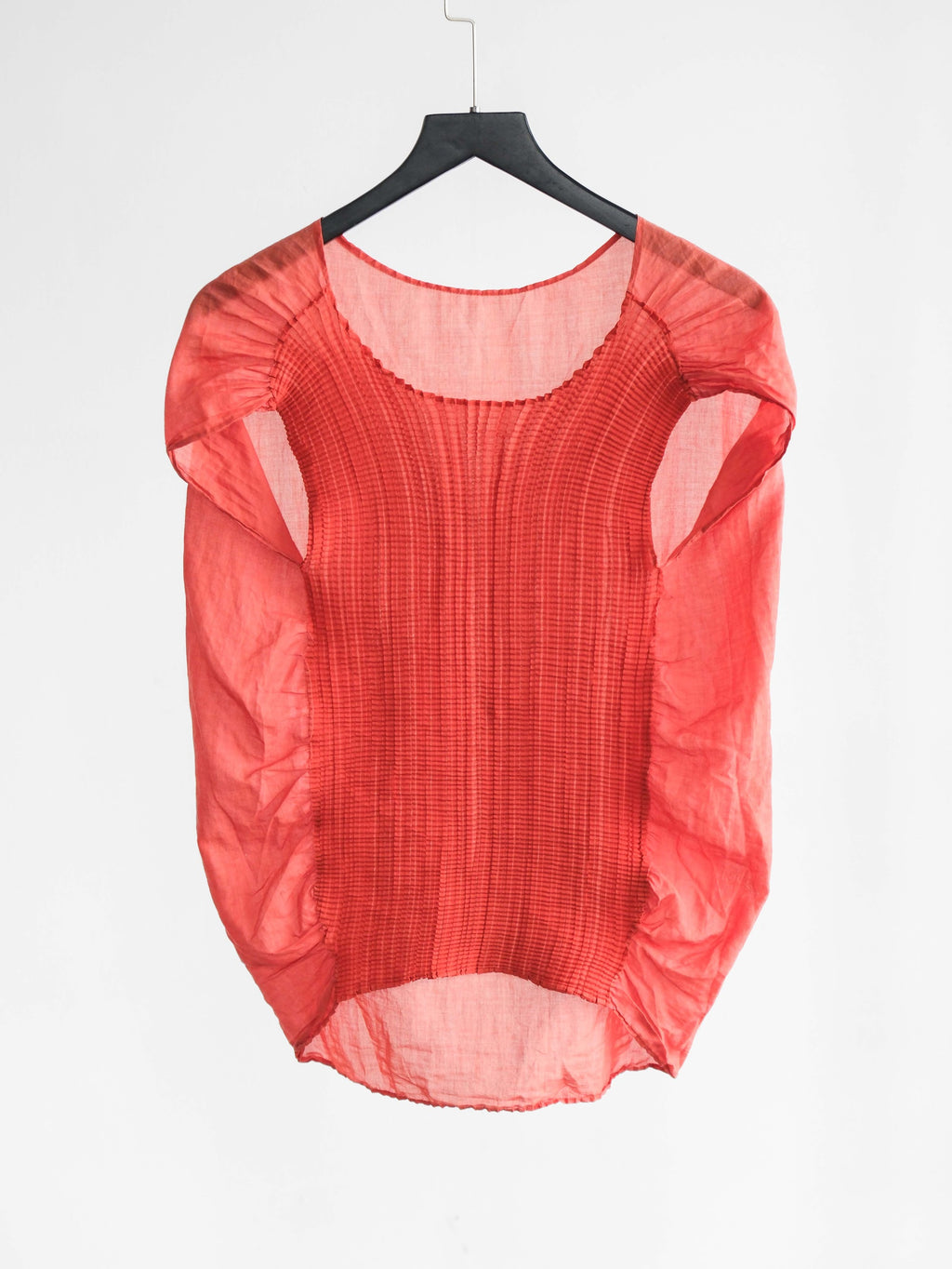 2000s ISSEY MIYAKE PLEATS ORANGE ME T-SHIRT