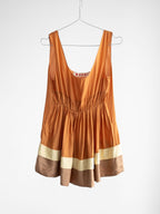 2000s MARNI ORANGE SILK TANK TOP