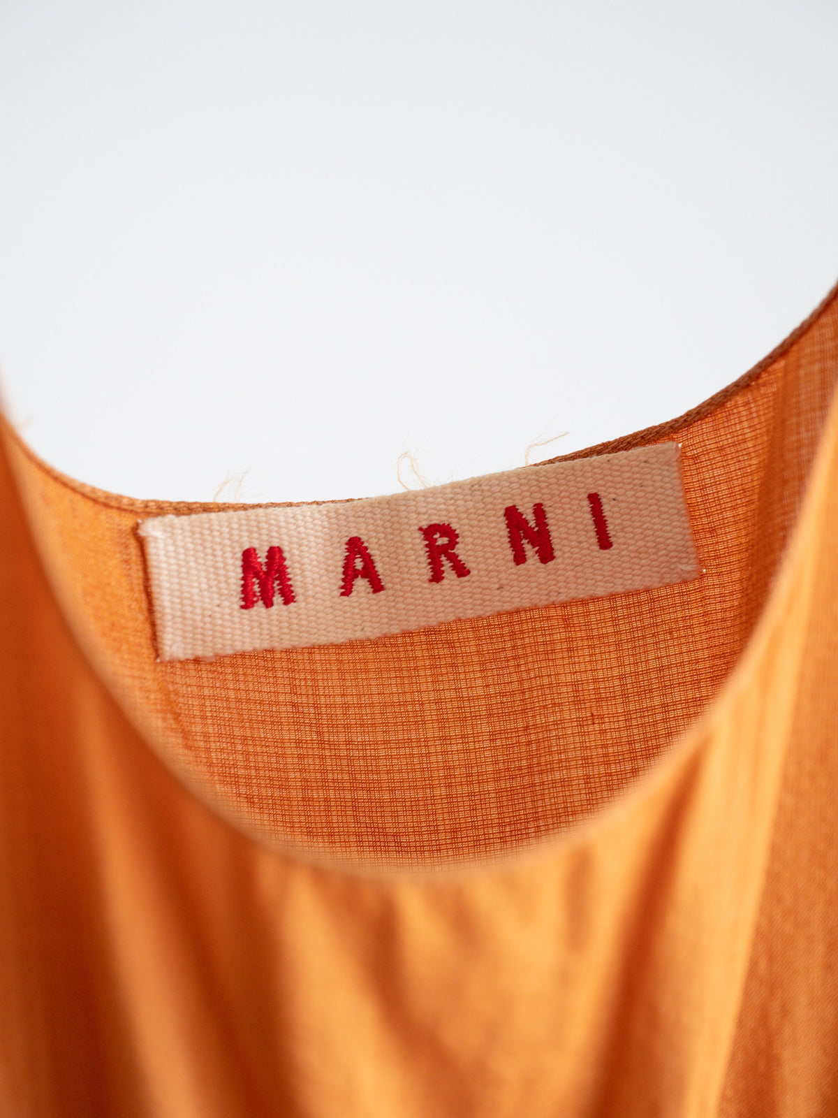 2000s MARNI ORANGE SILK TANK TOP