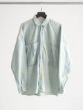 2000s MFG PLAID / TARTAN BLUE CLOSED LS SHIRT