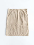 2000s MIU MIU EMBROIDERED BEIGE SKIRT