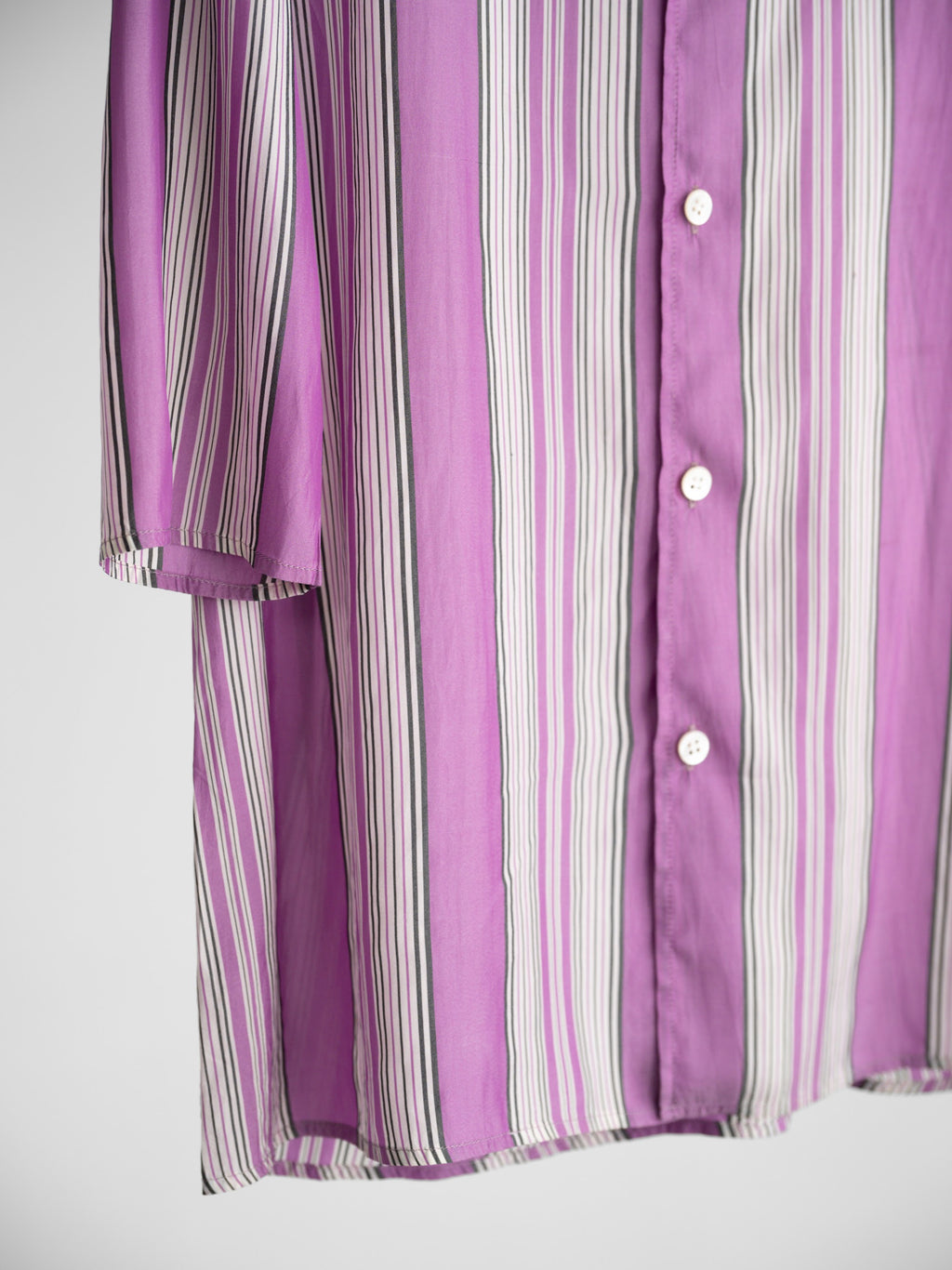 2000s YOHJI YAMAMOTO Y'S STRIPES PURPLE LS SHIRT