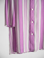 2000s YOHJI YAMAMOTO Y'S STRIPES PURPLE LS SHIRT