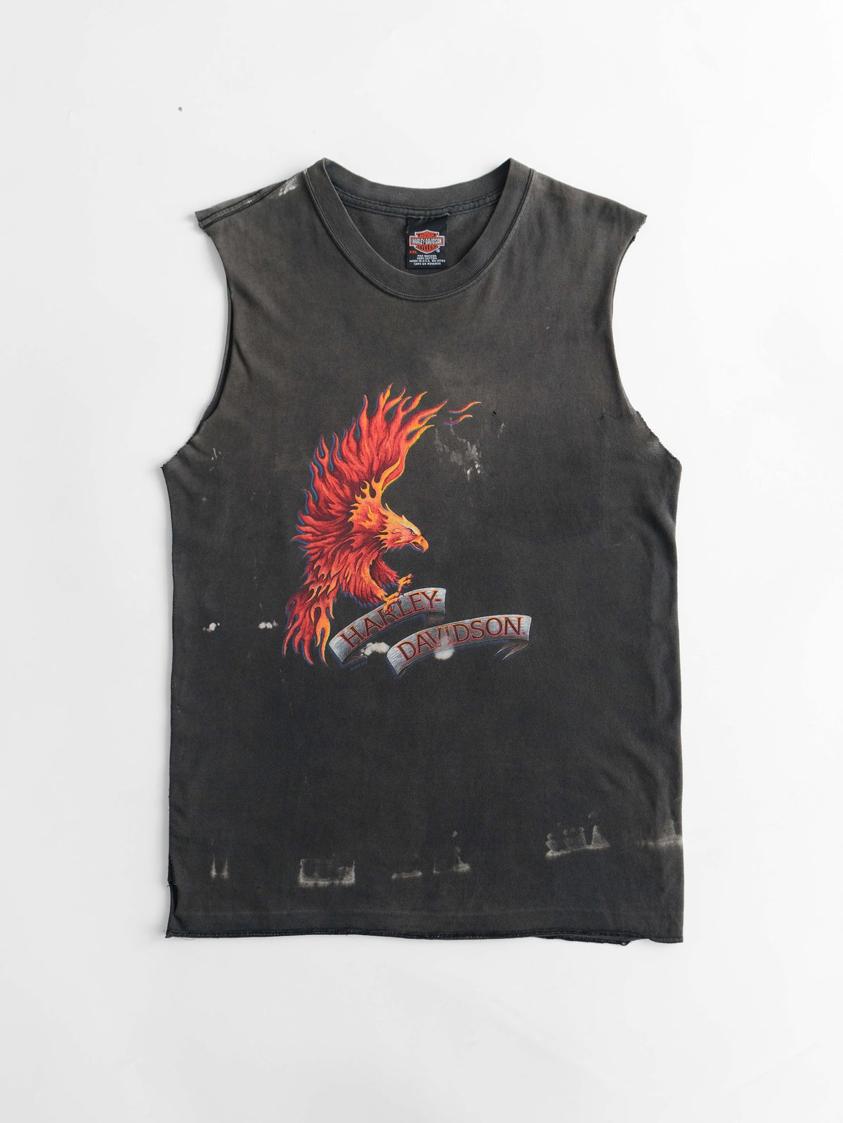 2001 HARLEY DAVIDSON BLACK FLAMING EAGLE TANK TOP