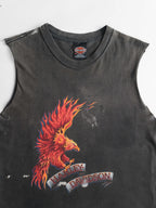 2001 HARLEY DAVIDSON BLACK FLAMING EAGLE TANK TOP