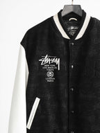 2006 LAC BLACK STUSSY GEAR "89" 25 ANNIVERSARY VARSITY  JACKET SIZE L