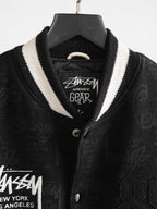 2006 LAC BLACK STUSSY GEAR "89" 25 ANNIVERSARY VARSITY  JACKET SIZE L