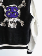 2006 LAC BLACK STUSSY GEAR "89" 25 ANNIVERSARY VARSITY  JACKET SIZE L
