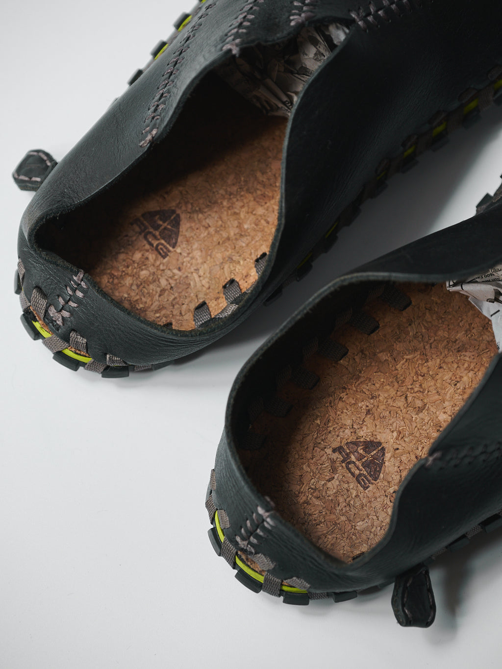 2007 NIKE BLACK ACG CONSIDERED LONG BALL SLIP-ON MULE SHOES