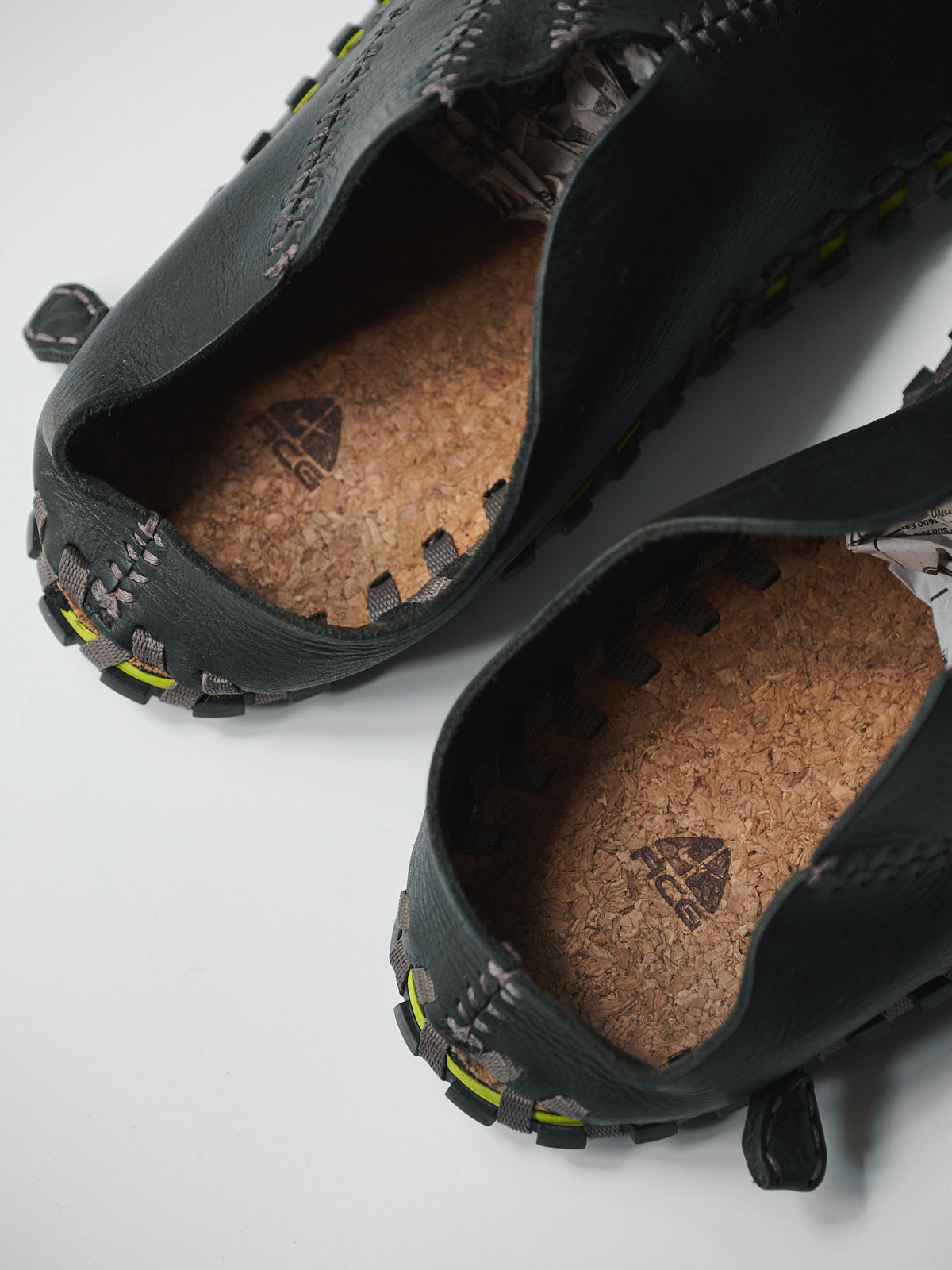 2007 NIKE BLACK ACG CONSIDERED LONG BALL SLIP-ON MULE SHOES