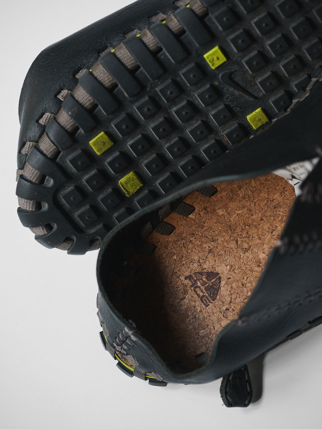 2007 NIKE BLACK ACG CONSIDERED LONG BALL SLIP-ON MULE SHOES