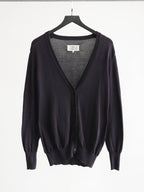 2010s MAISON MARGIELA CROCHET / KNIT BLACK PATCHWORK CARDIGAN