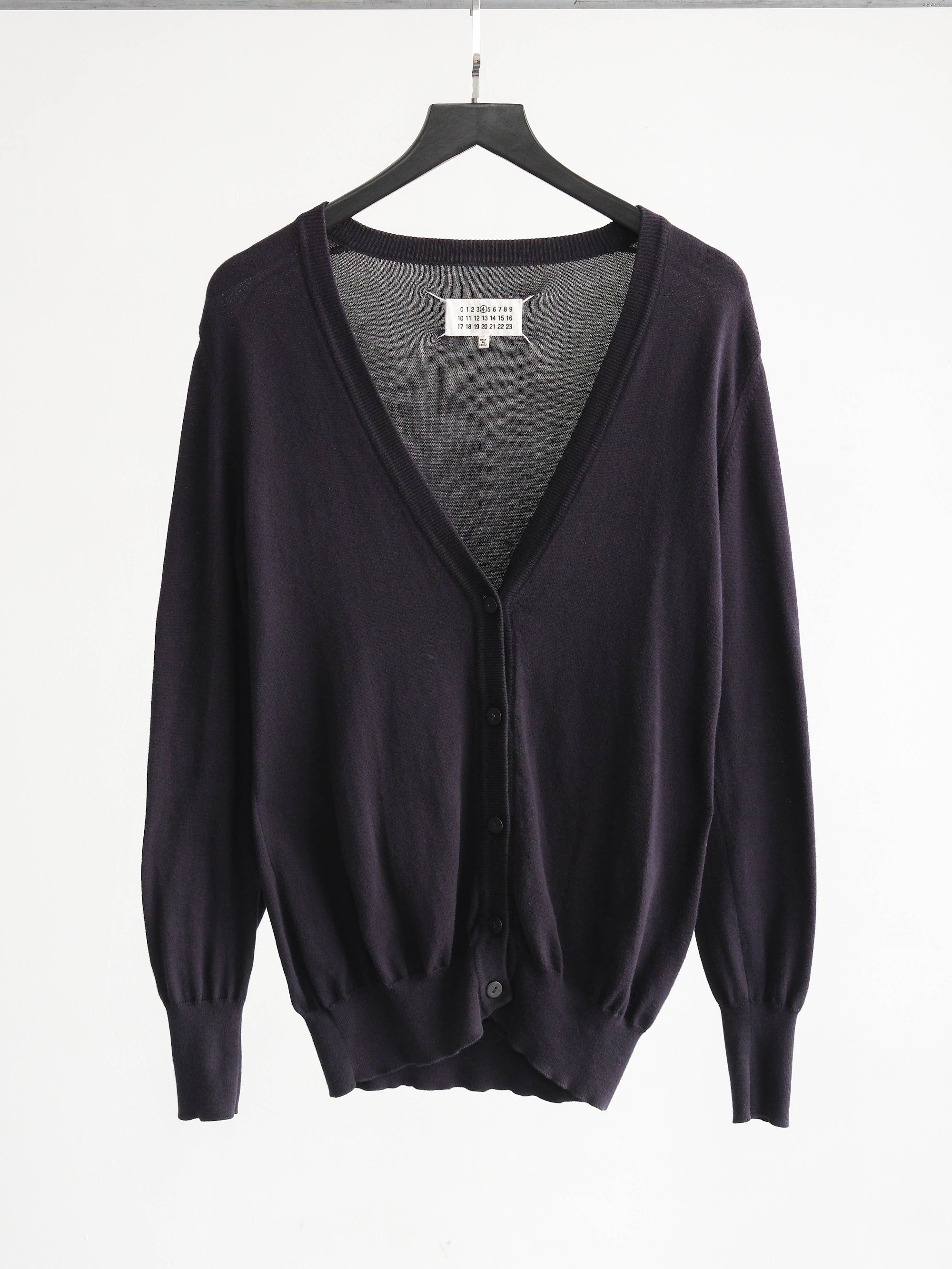 2010s MAISON MARGIELA CROCHET / KNIT BLACK PATCHWORK CARDIGAN