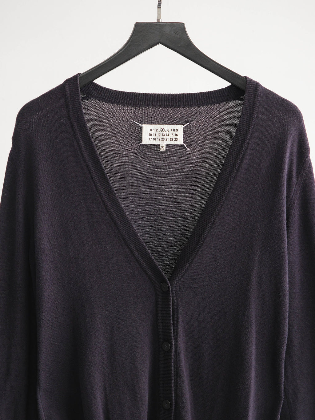 2010s MAISON MARGIELA CROCHET / KNIT BLACK PATCHWORK CARDIGAN