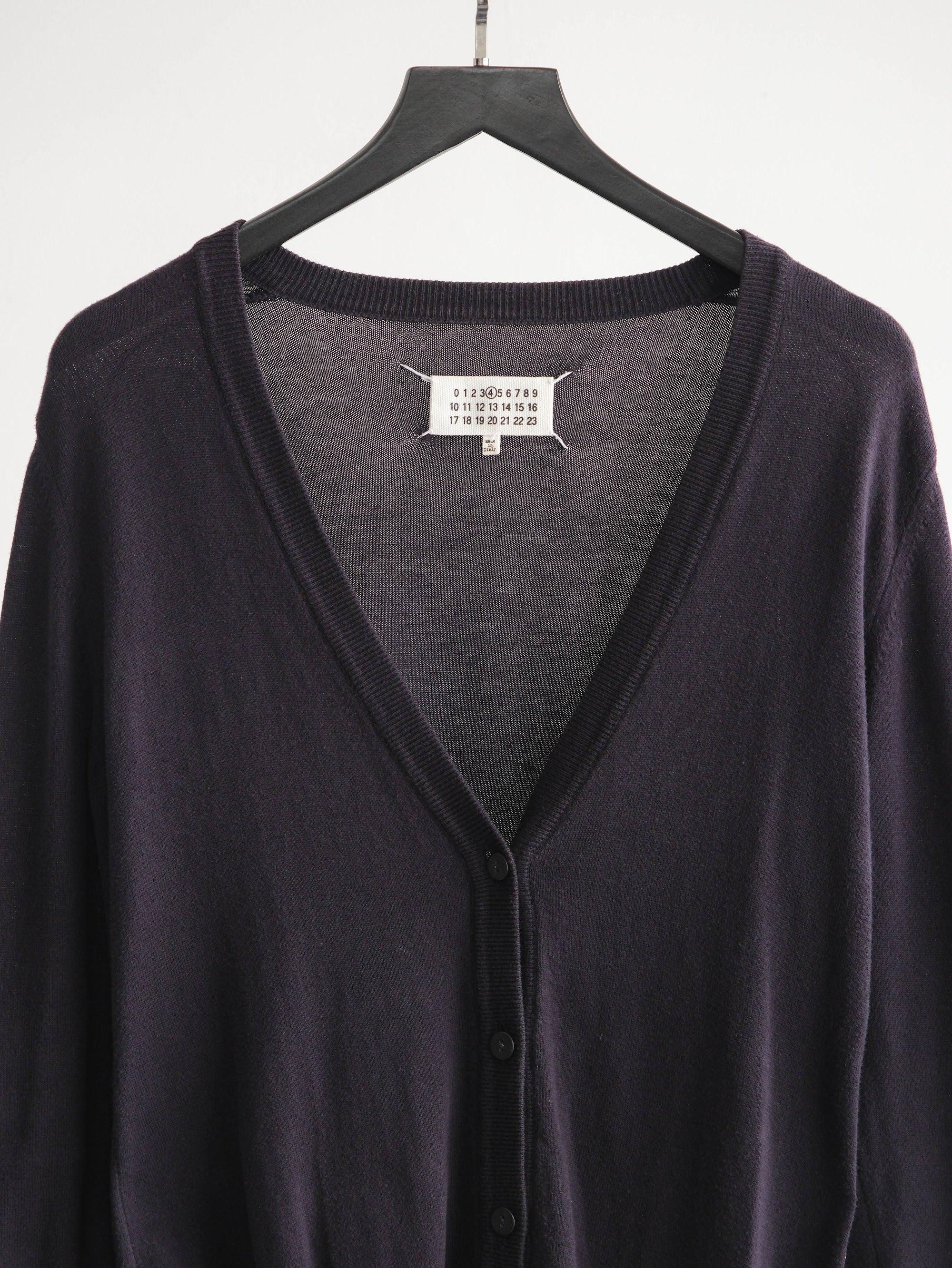 2010s MAISON MARGIELA CROCHET / KNIT BLACK PATCHWORK CARDIGAN