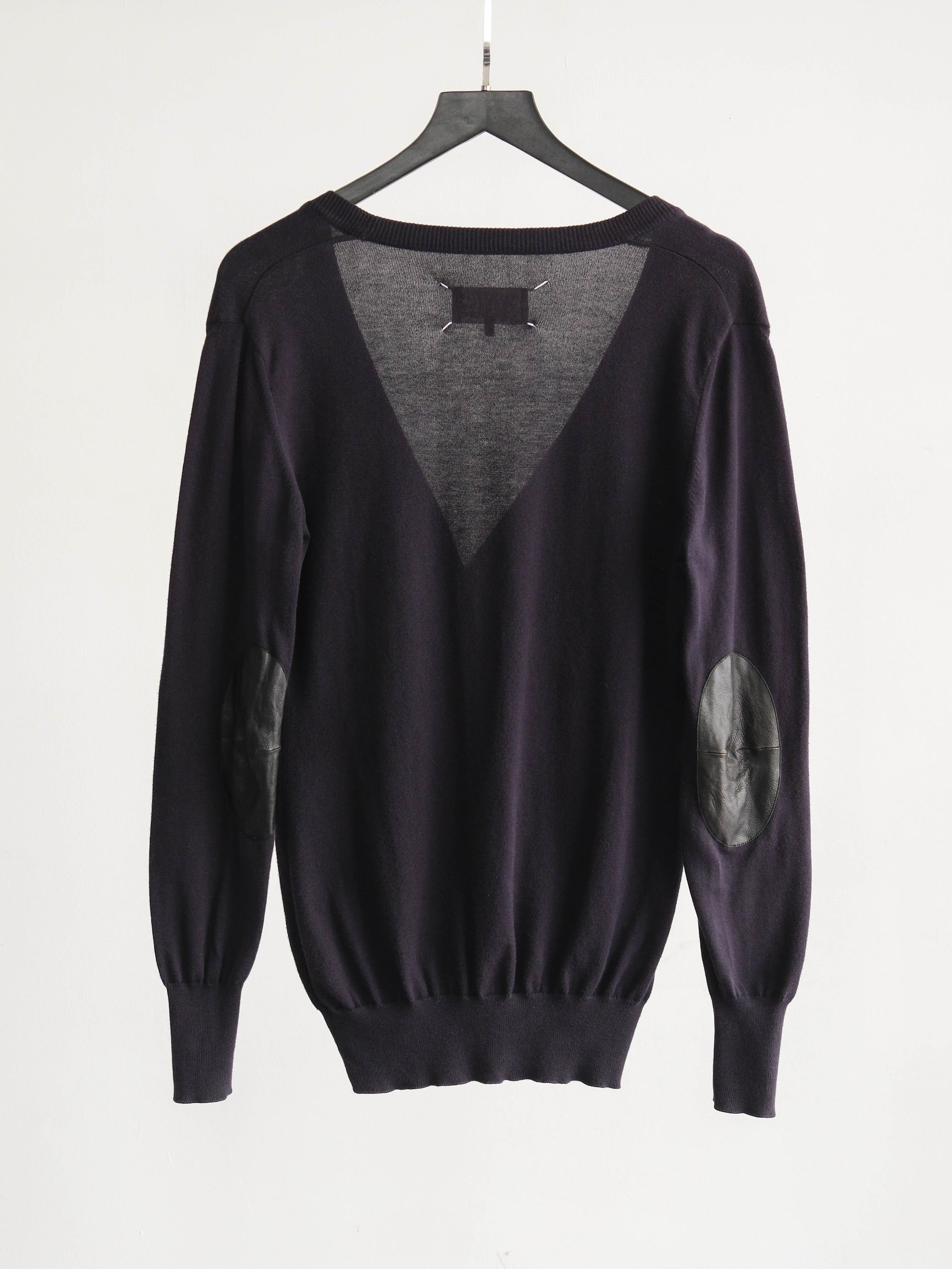 2010s MAISON MARGIELA CROCHET / KNIT BLACK PATCHWORK CARDIGAN